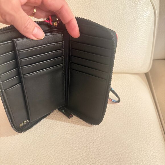 NWT Betsey Johnson xokara Black Zip Around Wallet Wristlet Colorful Gummy Bears - Picture 5 of 5